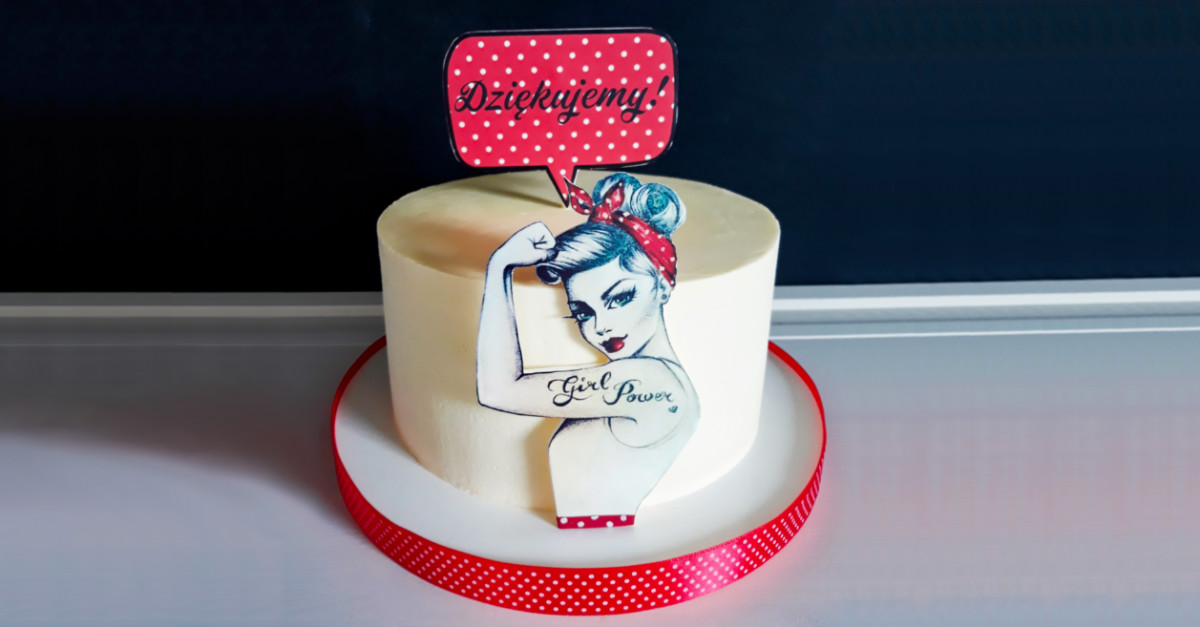Jak pracować z wydrukiem na masie cukrowej? Tort pinup girl Cake It