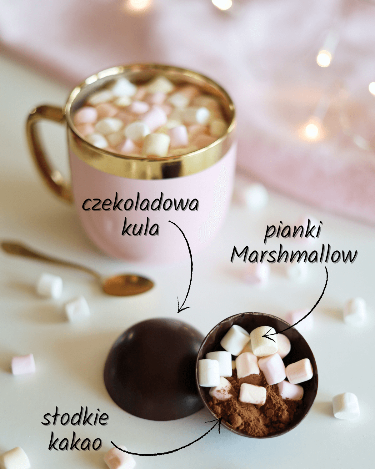 Czekoladowe bomby - kule z kakao i piankami (Hot Chocolate Bombs)