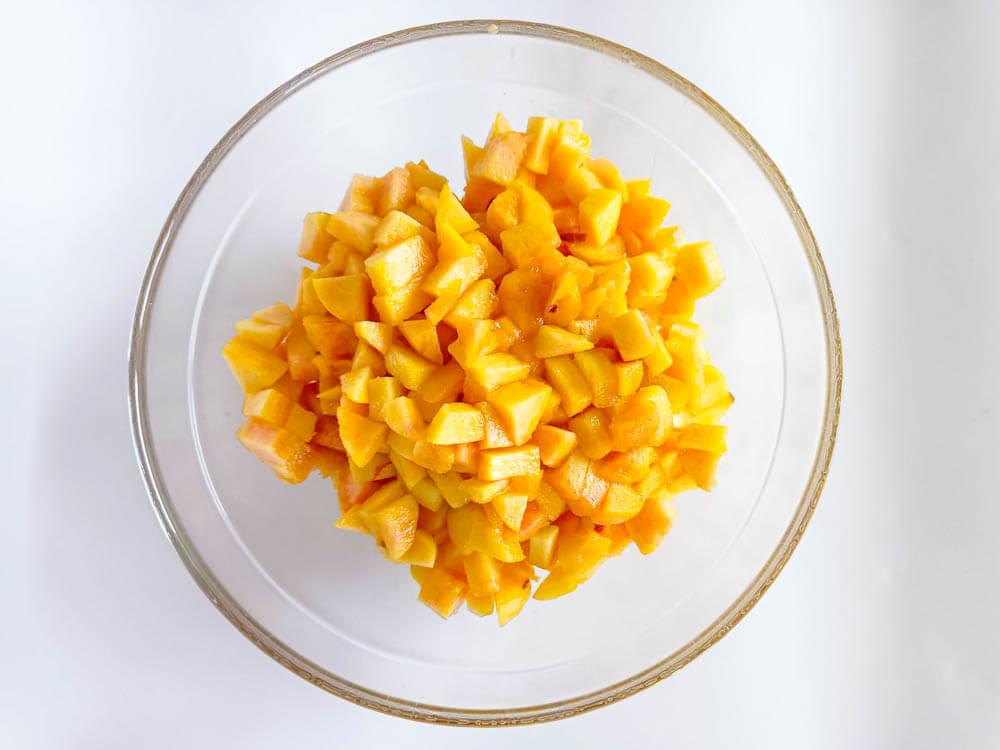 Melba mini pie - przygotowanie nadzienia brzoskwiniowo - malinowego