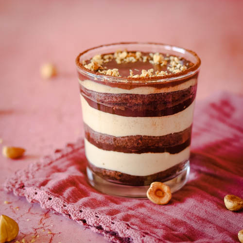 Laskowe tiramisu z kakaowymi biszkoptami i ganache czekoladowym