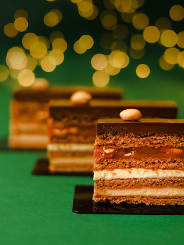 Nowoczesny miodownik Snickers orzeszki/karmel/czekolada.