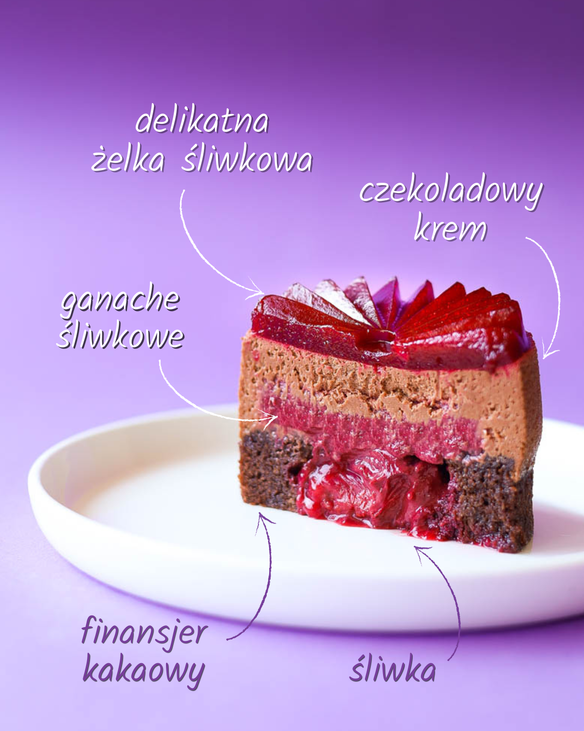Monoporcja CzekoŚliwka - czekolada / śliwka / finansjer kakaowy